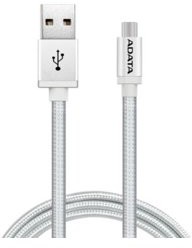 ADATA Kabel USB-microUSB 1m Silver alu-knit (AMUCAL-100CMK-CSV)