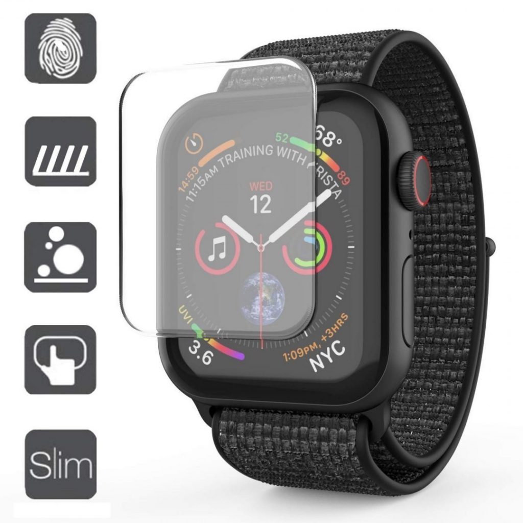 Apple WHITESTONE DOME 2x Szkło hartowane z klejem UV Whitestone Dome Glass Watch 4 (44mm) Clear WSD014