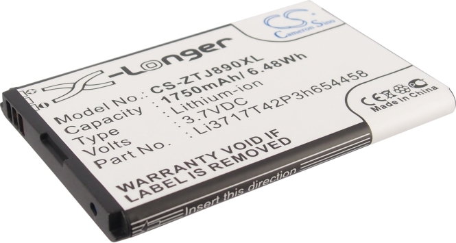 Cameron Sino ZTE Authentic / Li3717T42P3h654458 1750mAh 6.48Wh Li-Ion 3.7V () CS- (CS-ZTJ890XL)