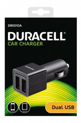 Duracell Ładowarka Samochodowa USB 2 x 2.4A DR5010A