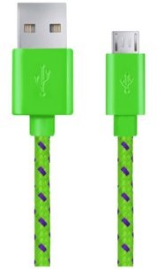 Esperanza KABEL MICRO USB 2.0 A-B M/M 1M OPLOT ZIELONY (EB175GP)