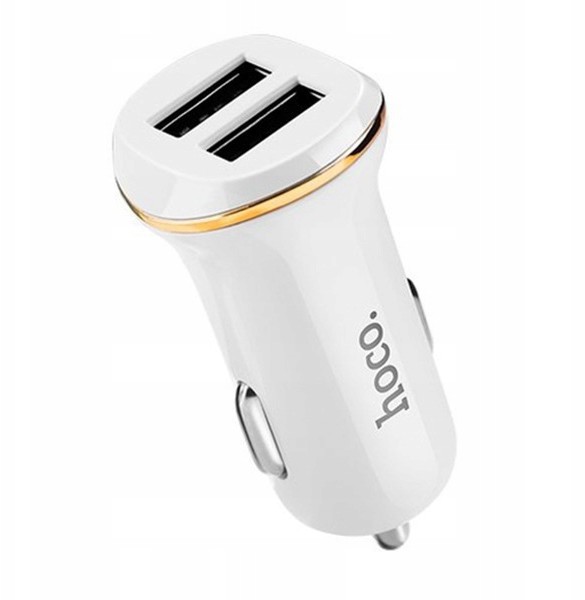 Hoco ładowarka samochodowa 2 x Usb 2,1A Z1 biały G