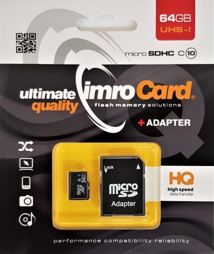 IMRO MicroSD 64GB UHS-I + adapter (KOM000517)