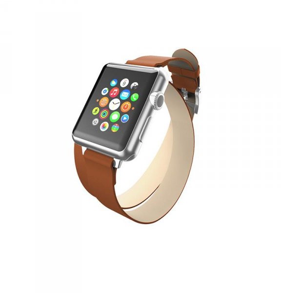 Incipio Reese Double Wrap - Skórzany Pasek do Apple Watch 42mm (tan) WBND-013-TA