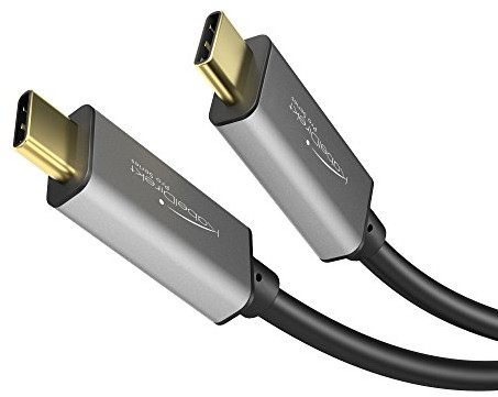 KabelDirekt Przewód uniwersalny kabel USB-C na USB-C, 0,9 meter do obróbki wideo bezpośrednio, transmisji danych (Gen2) i zasilanie do PD 4 (60 W) z wbudowanym chipem 995