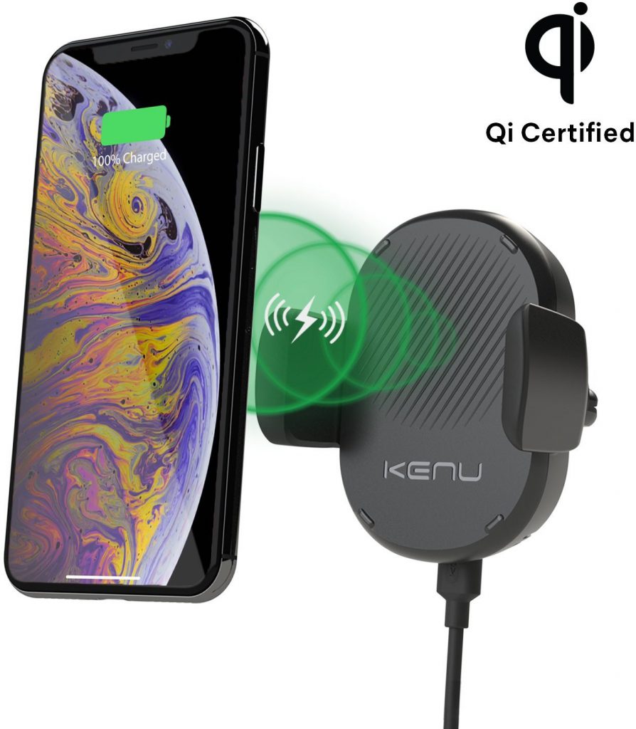KENU Airframe Wireless Uchwyt Samochodowy W Kratkę Z Bezprzewodowym Ładowaniem AFW-KK-NA