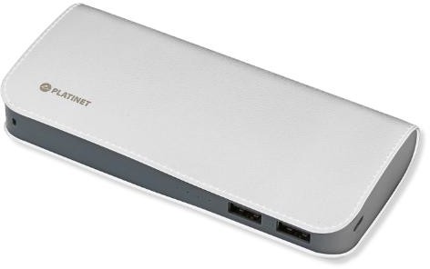 Platinet Powerbank Leather 11000mAh White 43714