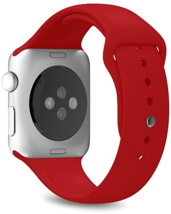 PURO ICON Elastyczny pasek sportowy do Apple Watch 42 / 44 mm (S/M/L) Czerwony AW44ICONRED