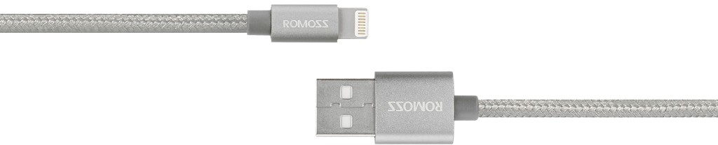 Romoss kabel do Apple iPad, iPhone - lightning (ładowanie, komunikacja) - gray / szary PB/RO-LIGHT-GR