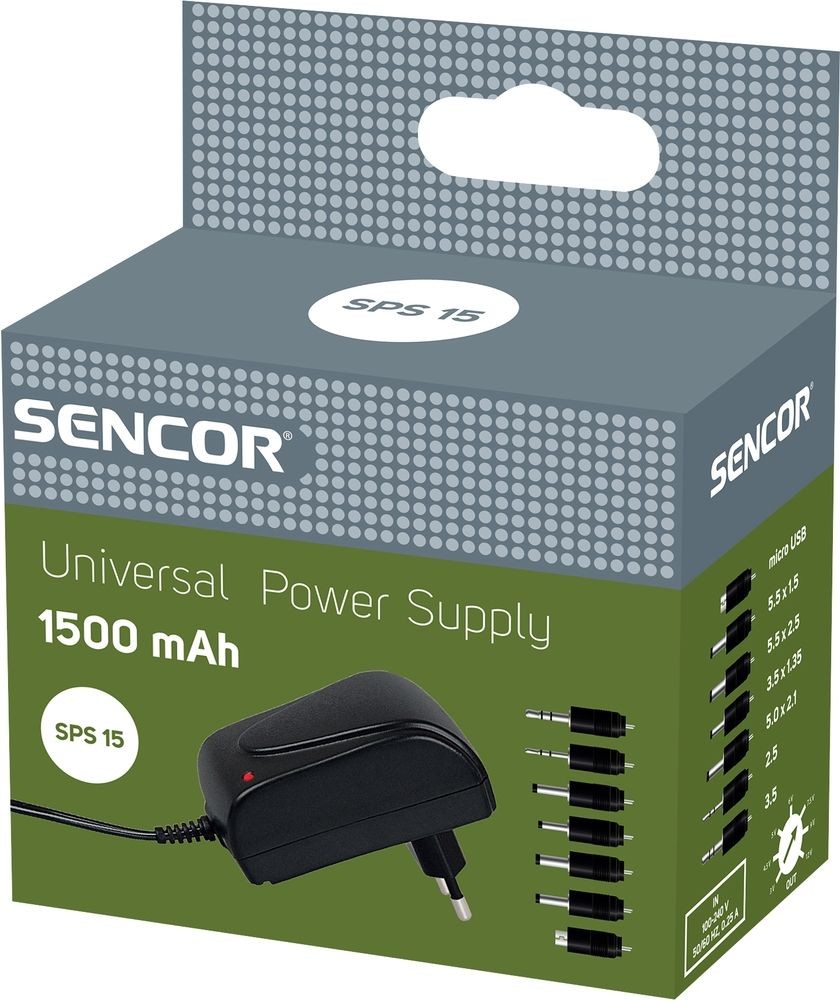 Sencor SPS 15 Uniwersalny zasilacz 1500 mA 35043731