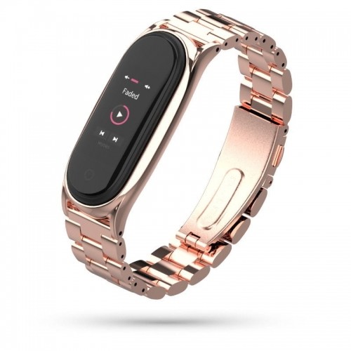 TECH-PROTECT Pasek TECH-PROTECT Stainless do Xiaomi Mi Band 5 Różowo-złoty