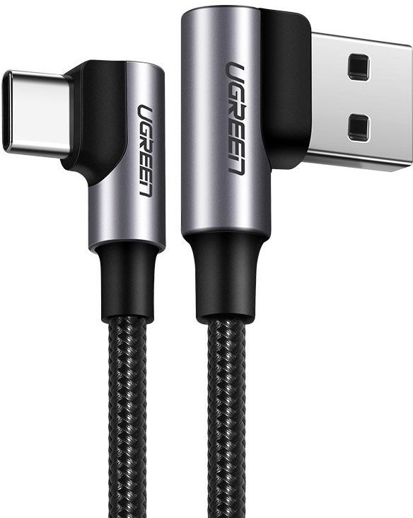 UGREEN kątowy kabel przewód USB - USB Typ C Quick Charge 3.0 QC3.0 3 A 2 m szary (US176 20857) - 2 US176 20857
