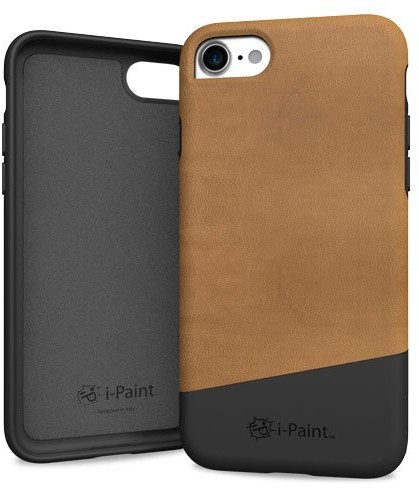 i-Paint 171002 Back Cover, brązowy, skórzany do Apple iPhone 7