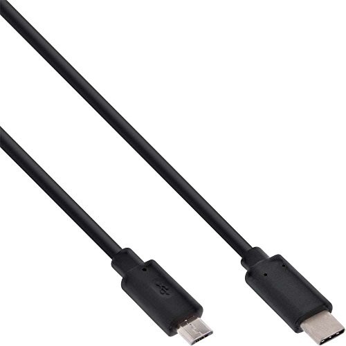 InLine Kabel USB USB C Micro USB M/M Czarny 0.5m 35746