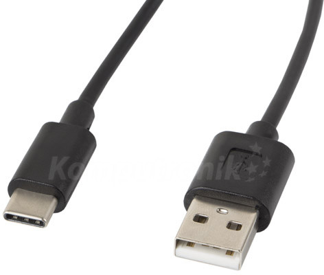 Lanberg USB-C 1.8m czarny (CA-USBO-10CC-0018-BK)