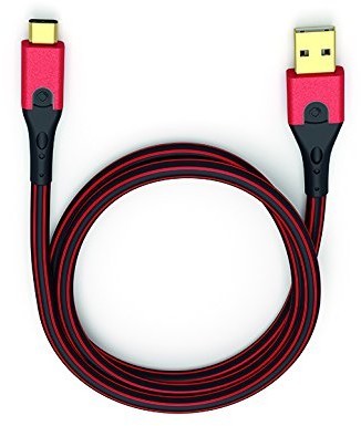 Oehlbach OEHLBACH USB-Evolution Li 25 (wysokiej jakości przewód USB-A Apple Lightning) czarny/czerwony D1C9440
