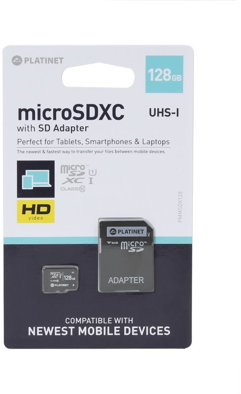 Platinet MicroSDXC Class 10 128GB + adapter (42910)