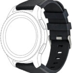 Samsung TOPP TOPP pasek do Galaxy Watch 42 mm silikon, czarny