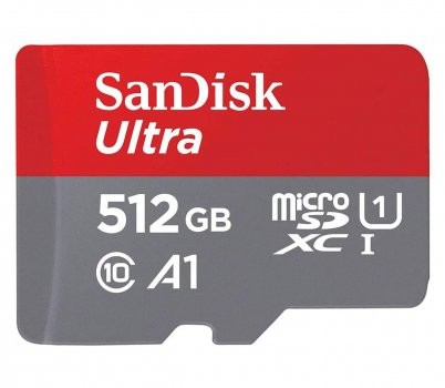 SanDisk 512GB microSDXC Ultra 120MB/s A1 C10 UHS-I U1 (SDSQUA4-512G-GN6MA)