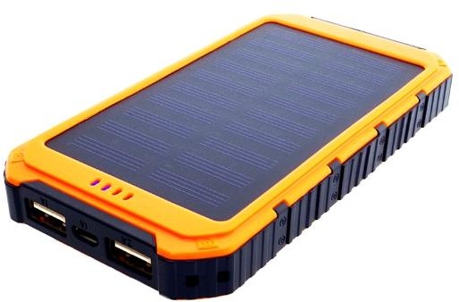 Sunen Power Bank 6000mAh z panelem solarnym 0.8W pomarańczowy (S6000Y)