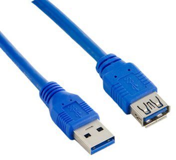 4World Kabel USB - USB0.5 m| niebieski 08952