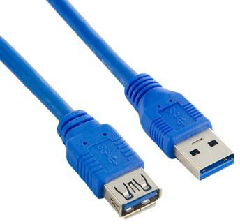 4World Kabel USB - USB1.5 m| niebieski 08954