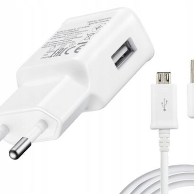 A Plus Biała Ładowarka Sieciowa Usb 2A + Kabel Micro Usb