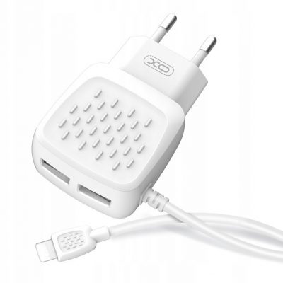 A Plus Xo Ładowarka sieciowa L51 8-pin biała 2USB 2,1A