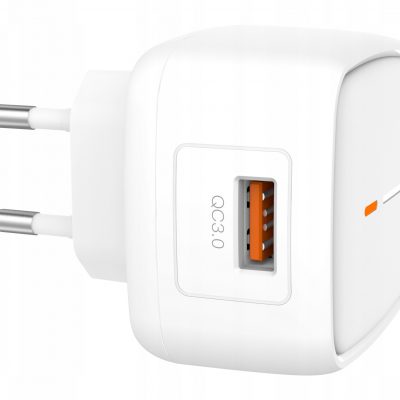A Plus Xo Ładowarka sieciowa L59 biała 1USB QC3.0