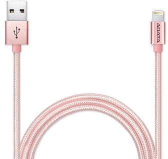 ADATA KABEL USB MFI 1M RÓŻOWO ZŁOTY AMFIAL-100CMK-CRG