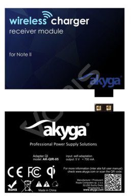 Akyga ADAPTER QI NOTE 2 2 PIN AK-QIR-05