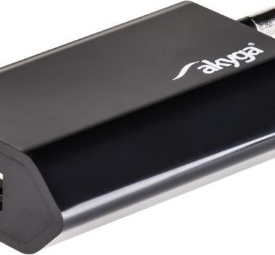 Akyga Ładowarka Ładowarka USB AK-CH-03BK 240V 1000mA 1xUSB czarna AK-CH-03BK AK-CH-03BK