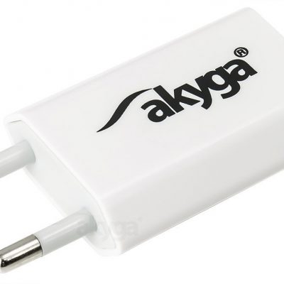 Akyga Zasilacz sieciowy USB biały 1000mA AK-CH-03W