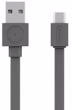 Allocacoc allocacoc USBcable microUSB Flat - szary PC_10452GY_USBMBC