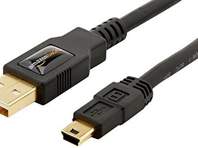 AmazonBasics kabel USB 2.0 złącze męskie typu A na mini B, 0,9 metrów
