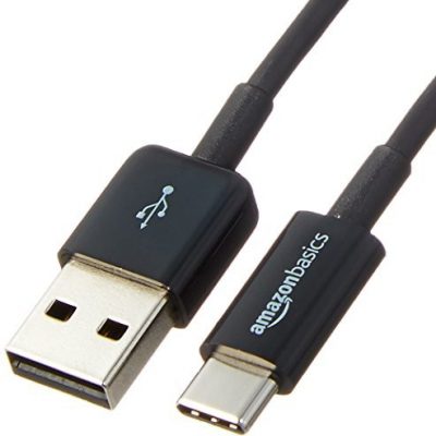 AmazonBasics USB Type-C to USB-A 2.0 Male Cable, czarny 0,9 m L6LUC009-CS-R