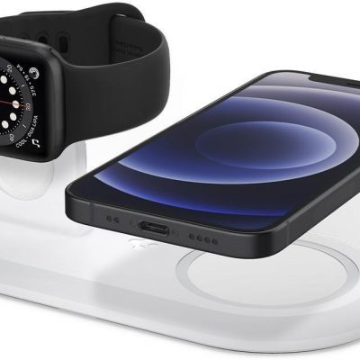 Apple SPIGEN SPIGEN MAGFIT DUO Stacja dokująca do MAGSAFE i WATCH biała 18517