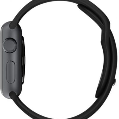 Apple Watch 38 mm Stal / Pasek sportowy / Czarny (MP022MP/A)