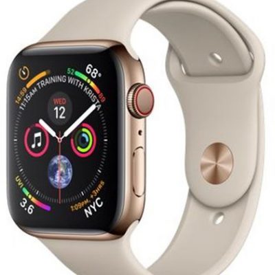 Apple Watch 4 44/Gold Stainless Steel with Stone Sport Band (MTX42KS/A)