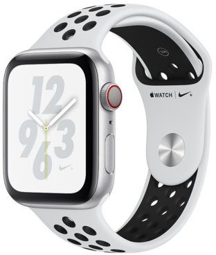 Apple Watch 4 Nike+ Cellular 44mm Srebrny/ Pasek sportowy w kolorze czystej platyny (MTXK2WB/A)