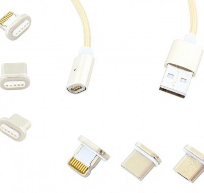 APTEL Magnetyczny kabel MICRO USB 3w1 złoty