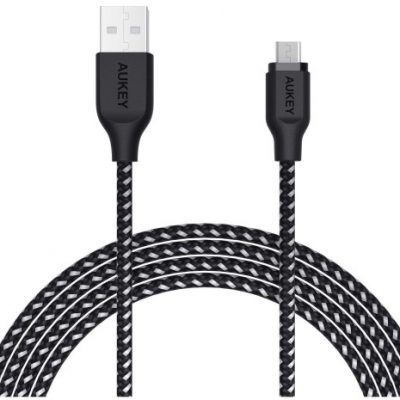 Aukey CB-AM1 kabel micro USB Nylon 1,2m Czarny aukey_20190610142017