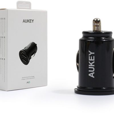 Aukey Ładowarka samochodowa CC-S1 24W 4,8A z 2 x USB - czarny LAAK000CCS1BLK000