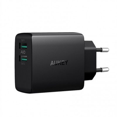 Aukey PA-U42 Ultraszybka ładowarka sieciowa 2xUSB AiPower 4.8A 24W