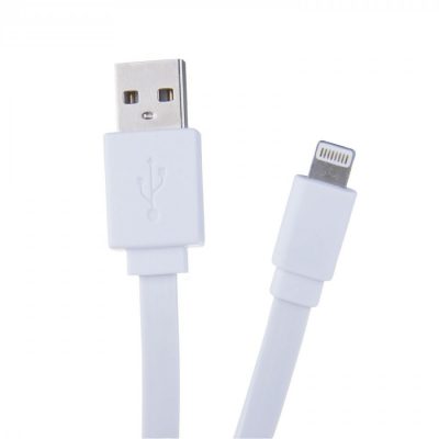Avacom Kabel USB 2.0 USB A M Apple Lightning M 1.2m płaski biały box 120 cm biały ANAQ000030AG