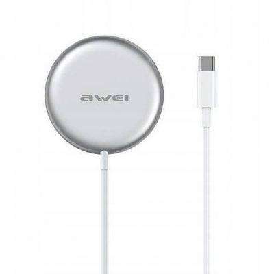 AWEI Ładowarka Indukcyjna W10 Magsafe 15W Biały