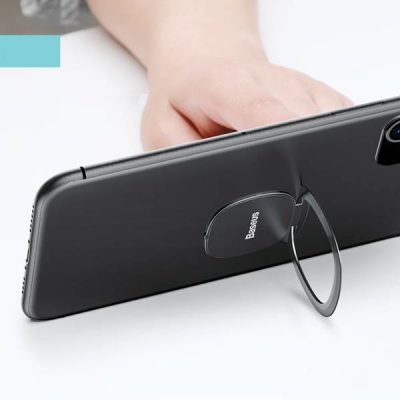Baseus Baseus Invisible Phone Ring Holder | Uchwyt Ring do telefonu podstawka adapter magnetyczny 3w1 | srebrny SUYB-0S