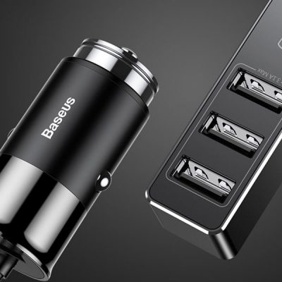 Baseus Baseus ładowarka samochodowa Quick Charge QC 4x USB 5.5A black 3672
