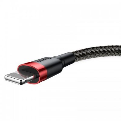 Baseus Cafule Cable Kabel połączeniowy USB do Lightning 2.4 A 0.5 m czerwony/czarny) 10_13699