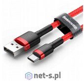 Baseus Kabel Cafule CATKLF-C09 USB 2.0 USB typu C 2m kolor czarno-czerwony